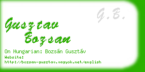 gusztav bozsan business card